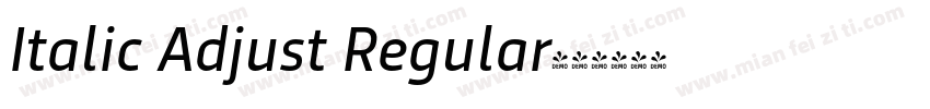 Italic Adjust Regular字体转换